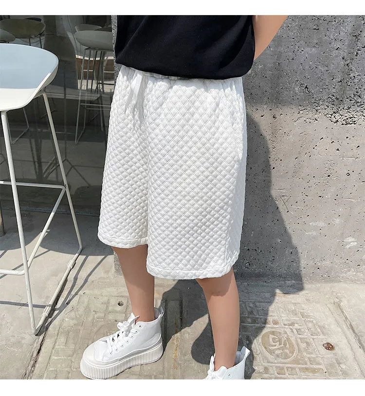 Korean Streetwear Mens Diamond Embossed Loose Primark Mens Shorts