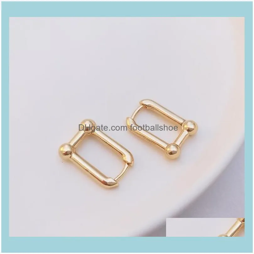 wind Color preserving metal 14K bag chain gold U-shaped fashion ear buckle net red tide style and earrings