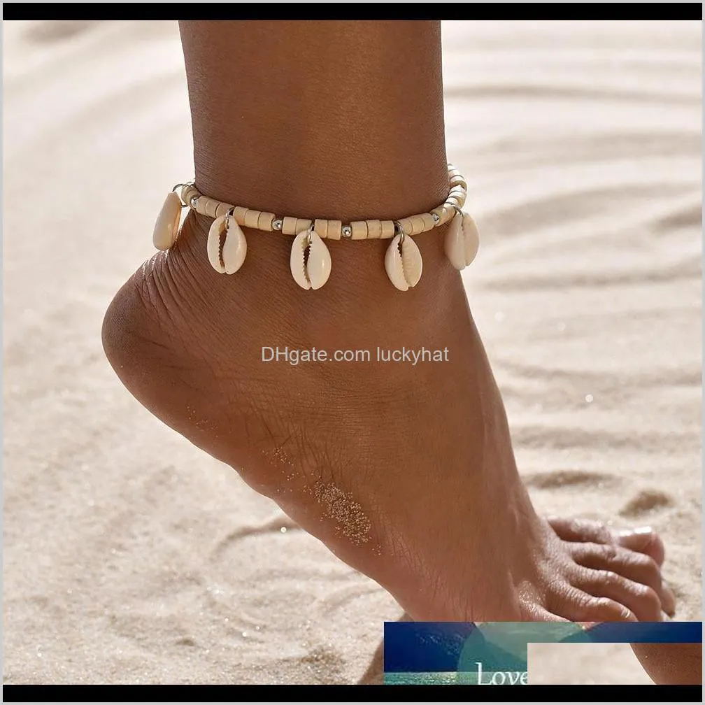 vintage turtle shell ankle bracelets on leg for women tortoise seashell charm beads blue string chains anklet bohemian beach jewelry