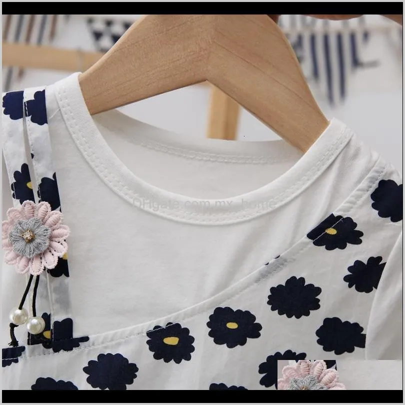 2021 new summer newborn girl clothes printed short sleeves for baby children girls pretty babies ed in birthday knq3