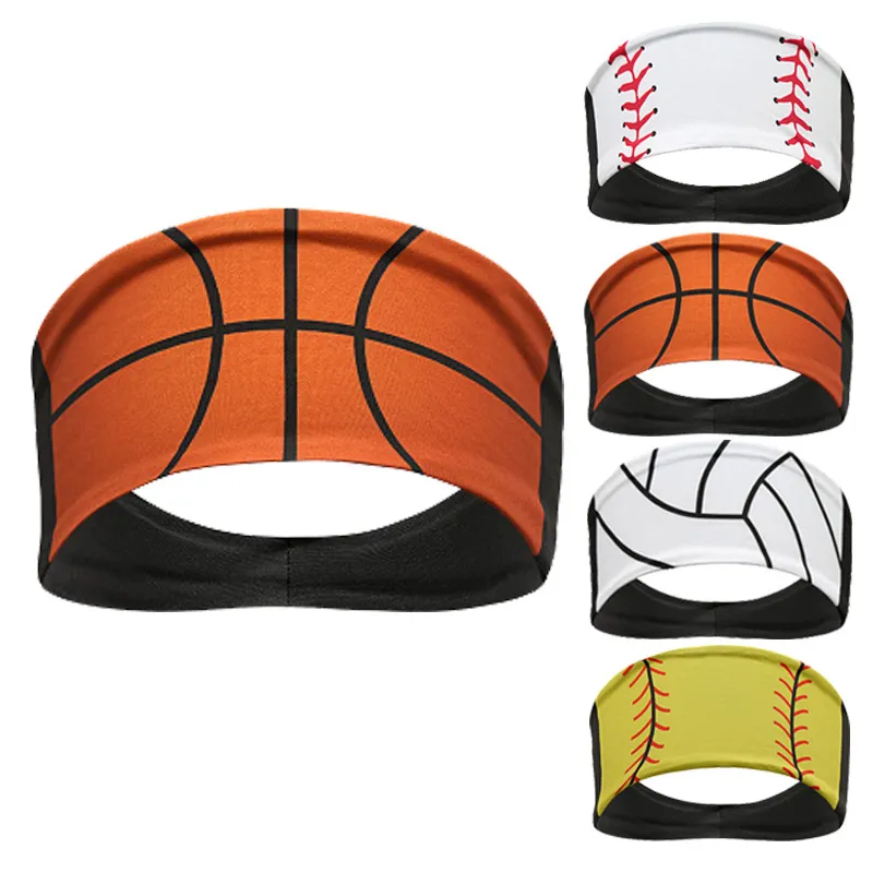 4 Styles Bandas de cabeça esportiva Competição de equipe de turbante Sweat Absorvent Head Fitness Running Hair Band Band