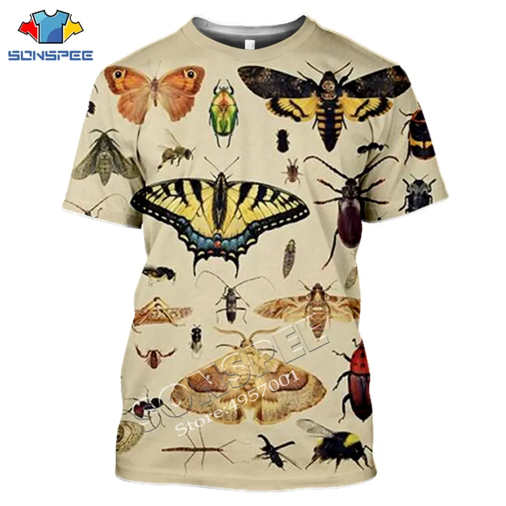 SONSPEE Summer Casual Men T-Shirt Insects Birds 3d Printing t shirts Unisex Pullover Tops Novelty Streetwear Funny Short Sleeve (8)