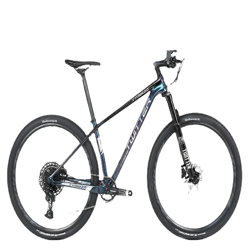 Offre spéciale TWITTER nouvelle tempête 2.0 VTT en fibre de carbone M2000-27 vitesses frein à huile VTT 29 pouces cadre de vélo en carbone