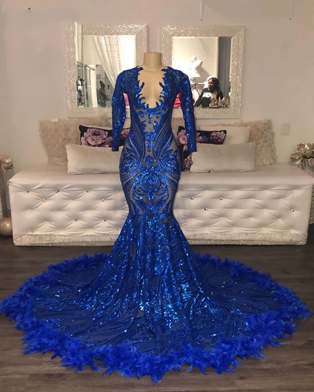Dark blue pageant dresses hotsell