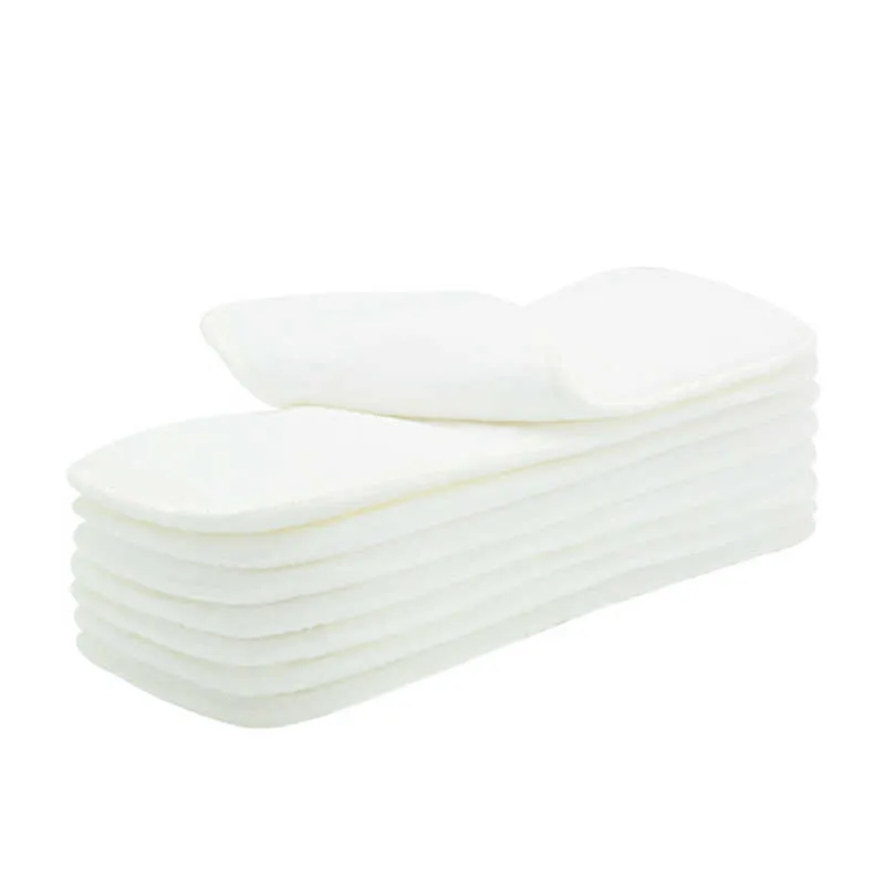 10pcs lavable réutilisable bébé drap de couches Nappy inserts microfibre 3 couches bébés soins écologiques H0830