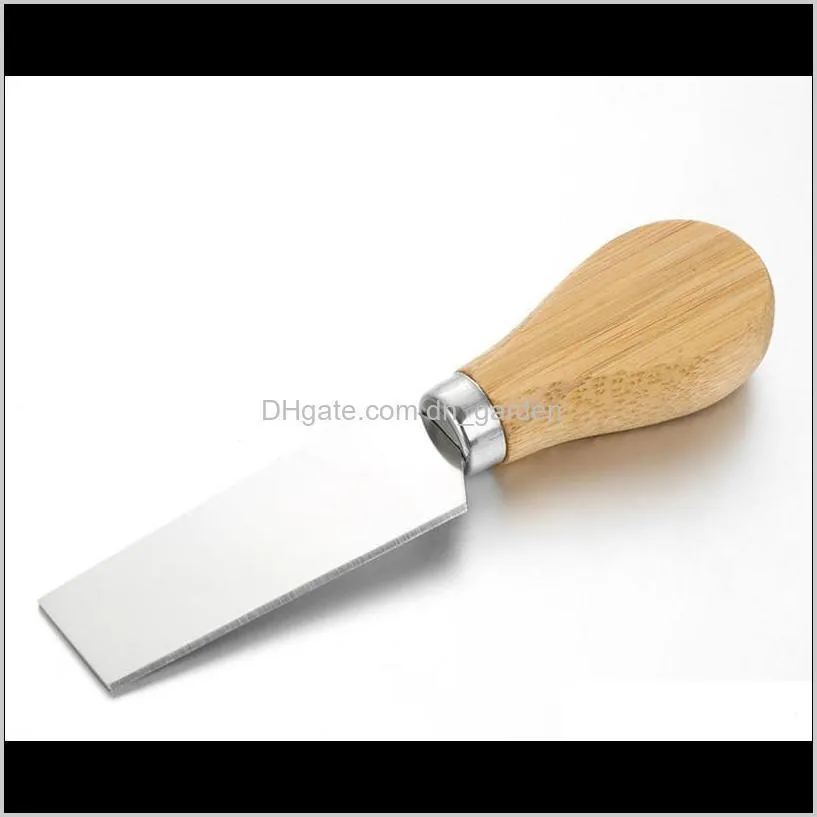 cheese knife set oak handle knife fork shovel kit graters baking cheese pizza slicer cutter set sn2064