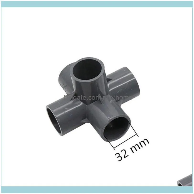 Garden Irrigation Water Pipe Connectors ID 25mm Stereoscopic 5-way PVC Connector Watering System Fittings Tank Joint Equipments