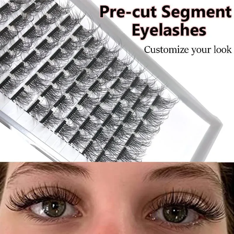False Eyelashes Ultra-thin Band For Women Makeup Wispy Fluffy Look DIY Segment Extension Beam