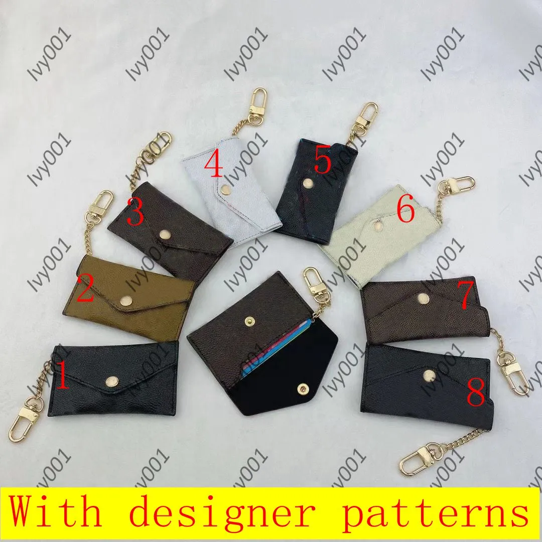 L Designer patterns key pouch coin purse wallet designers wallets purses card holder moneybag leather mini bag for men women 8 colors