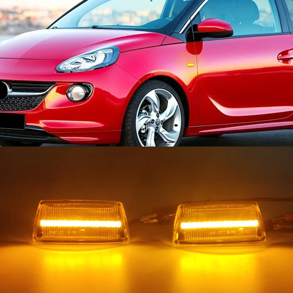 1 Takım Dinamik LED Araba Yan Marker Işıkları Tekrarlayıcı Sinyal Işıkları Opel Insignia Astra H Zafira B Corsa D Chevrolet Cruze Için