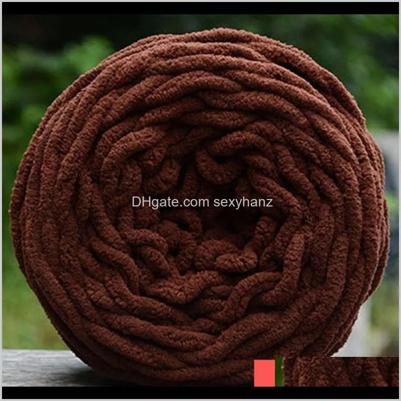 high quality 100g soft knitting chunky towelling wool ball skein scarf yarn pure color lovely #80465