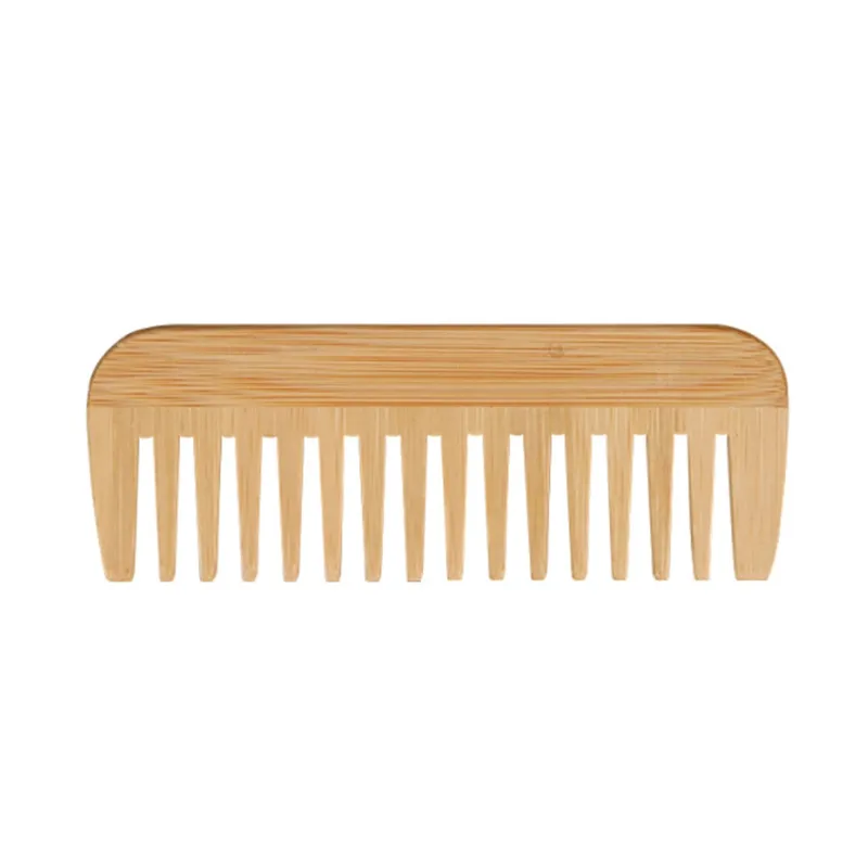 Naturliga Bamboo Wood Comb Beard Combs Massage Hårborstar 14x5cm