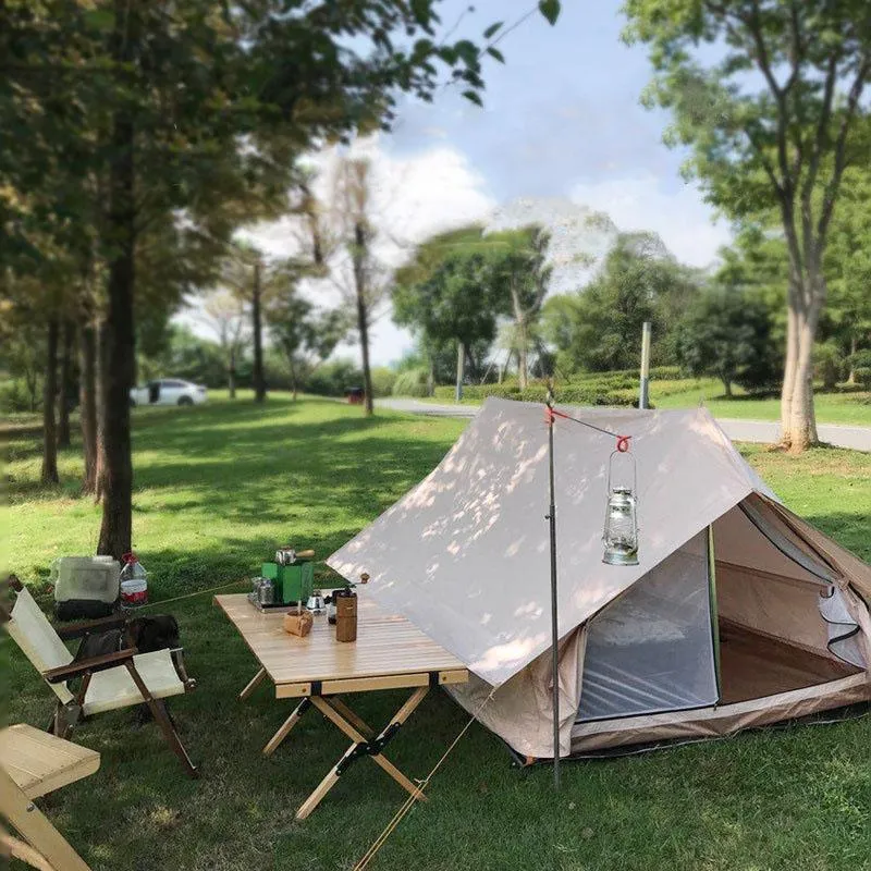 Outdoor Luxus Zelt Nordic Vintage Baumwolle Weiß Bär Kabine Kleine Zimmer Licht Doppel Technologie Baumwolle-Stoff Zelte Und Unterstände