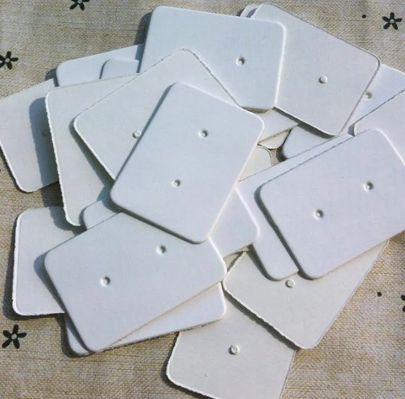 Earring Display Kraft Paper Price Tags Cardboard Display Cards White Black 400pcs/set Earring