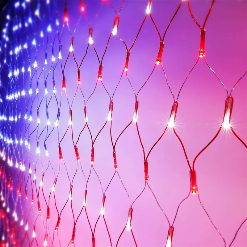 4th Of July Decorations Lighted,Red White Blue Star String Lights,Flag...