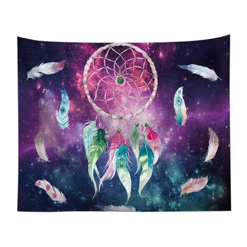 Tapestries Kleurrijke Dream Catcher Tapestry Bohemen Hippie Wandhanging Bedspread Dorm Decor