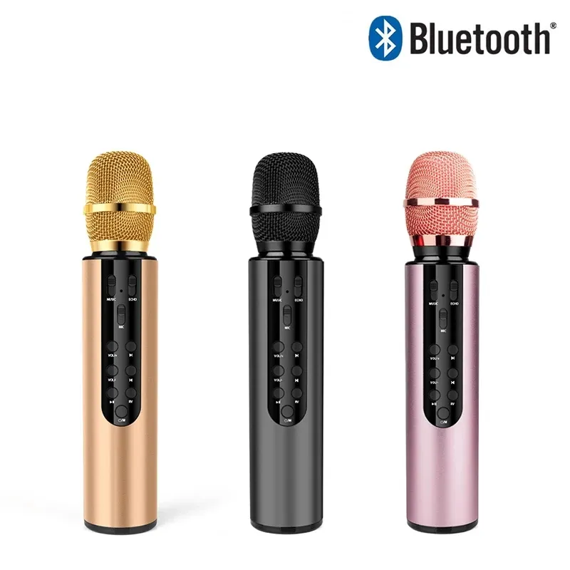 Microphone Condenser Sound Recording Mic Wireless Microphone powerful bluetooth speaker 2 in 1 KTV Karaoke High Quality New