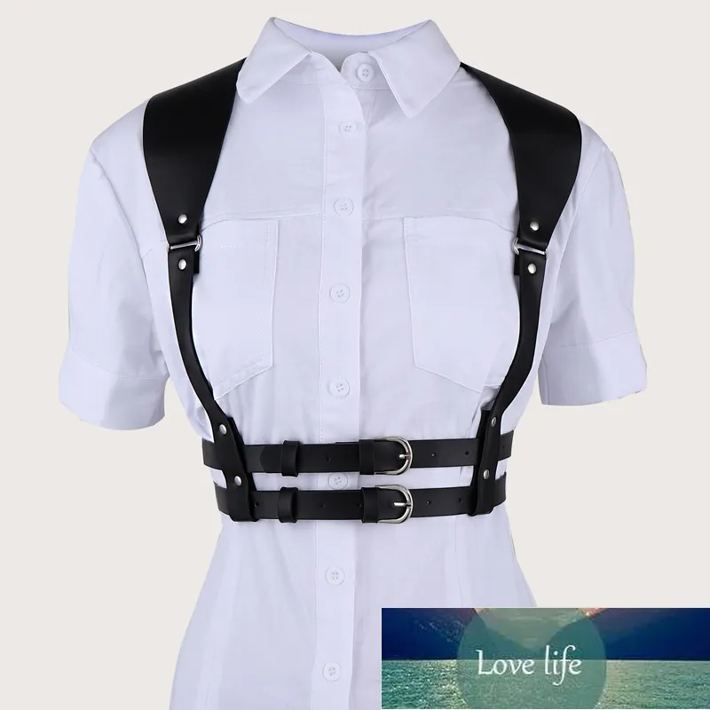 Punk harness de couro cinto cinta cinta cinta sexy mulheres cinto artesanal camisa decorativa vestido liso fivela colete cinto de arnês preço de fábrica