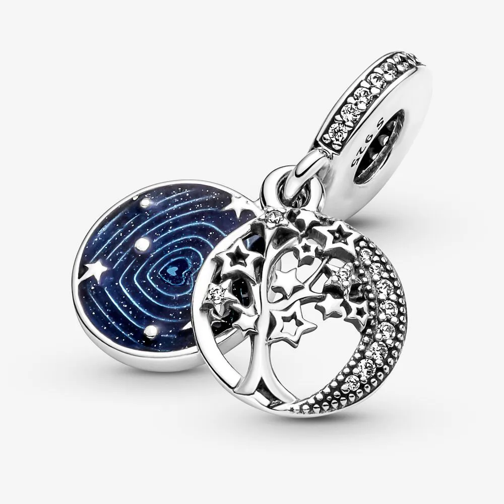 Pandoras bilezik kolye için uygun kıdemli tasarımcı 925 Sterlling Gümüş Kolye Galaxy Alan Astronot Roket Bead Kadın Mücevher Hediyesi