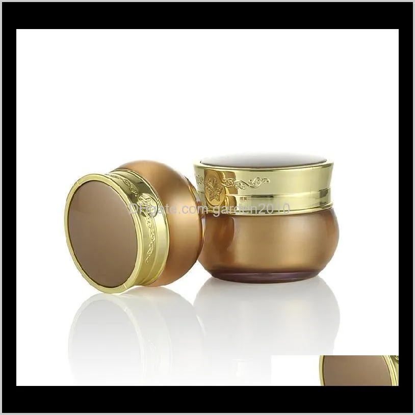 10g/15g/30g/50g cosmetic empty jar pot eyeshadow makeup face cream container bottle fashion design golden capacity