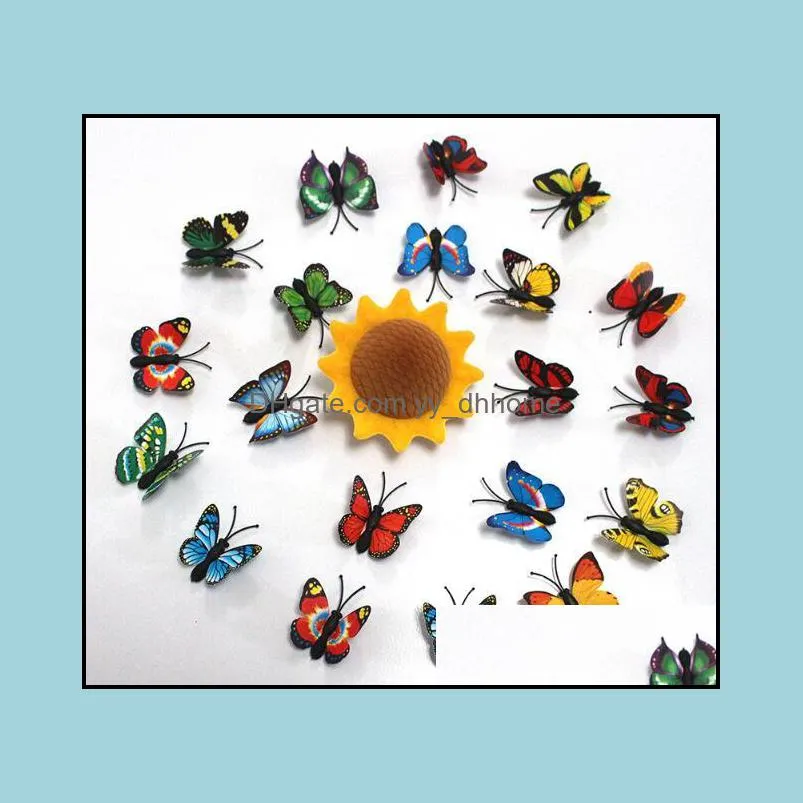 4cm Home Decoration Artificial 3D Butterfly Fridge Magnet Sticker Refrigerator Magnets