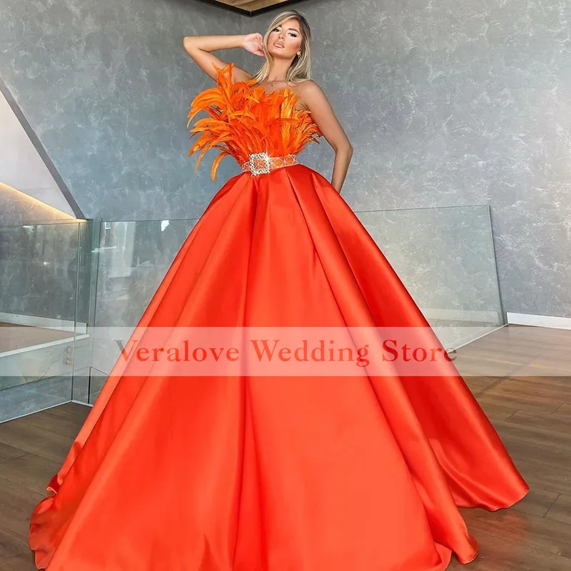 Burnt Orange One-Shoulder Sleeveless Mermaid Prom Dress With Ruffles PD0728