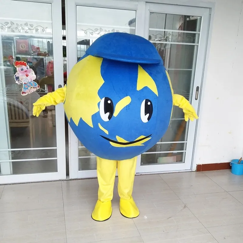 Festival Dress Simulation Globe Mascot Costume Halloween Christmas Fancy Party Dress Cartoon Character Suit Carnival Unisex Adults Outfit