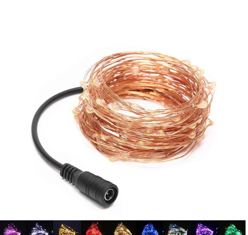 Waterproof 12V DC Golden Copper Wire Low Voltage String Lights Lights