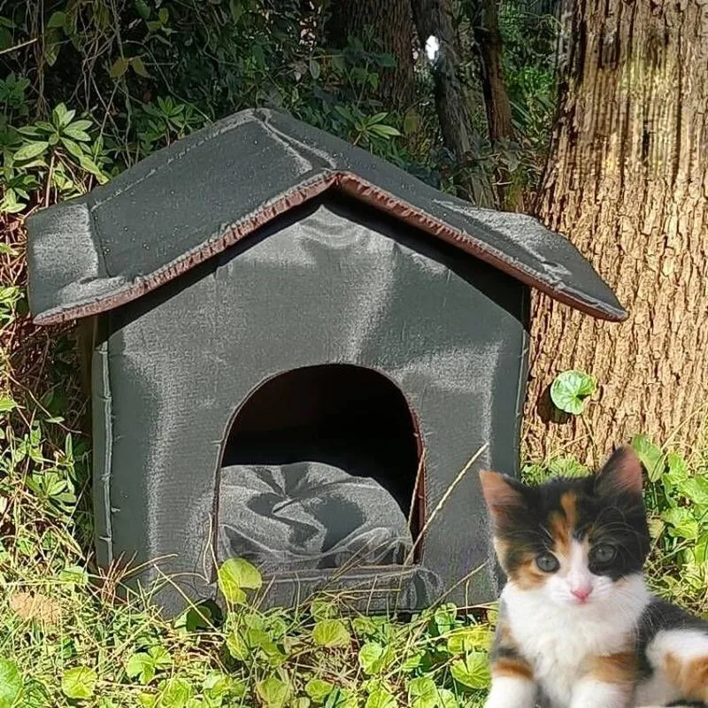 Camas de gato móveis ao ar livre à prova d'água de arremesso de arremesso de seleção de pet de leite de estimação de pêlos de canil à prova de chuva fechada à prova de chuva