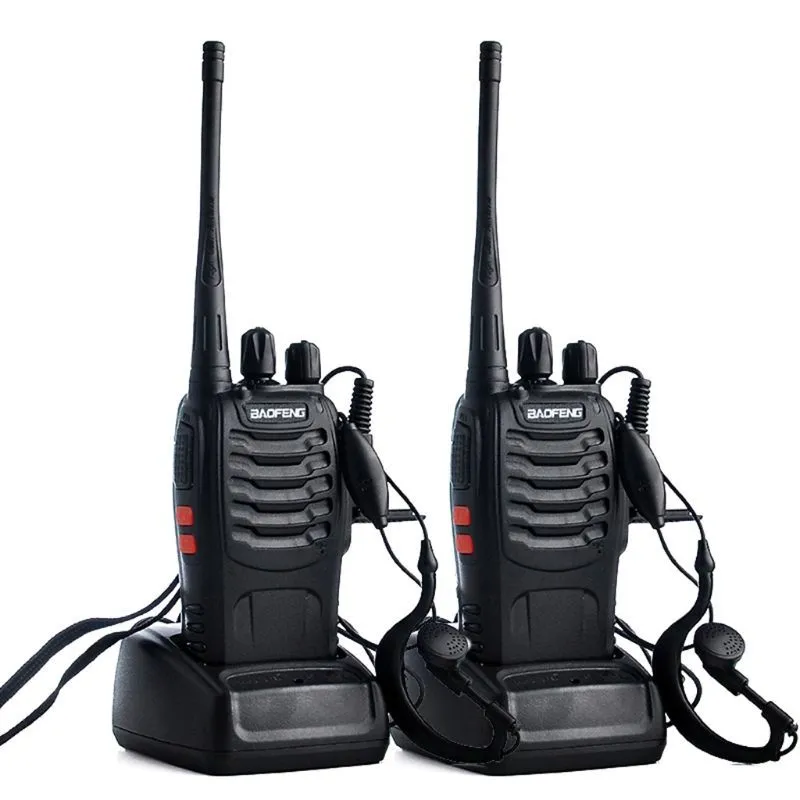 2 stks / partij Baofeng BF-888S Walkie Talkie Two Way Radio Baofeng 888S UHF 400-470MHz 16CH Draagbare transceiver met X6HA