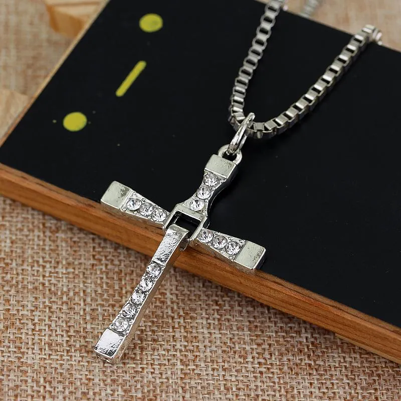 Stainless Steel Chain With Engraved Cross Pendant 60cm Long Dominic Toretto Vin  Diesel Necklace Inspired by Fast and Furious Fast&furious - Etsy