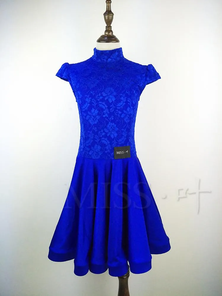 Tsffae Jupe Fendue En Dentelle De Danse Latine Pour Femmes