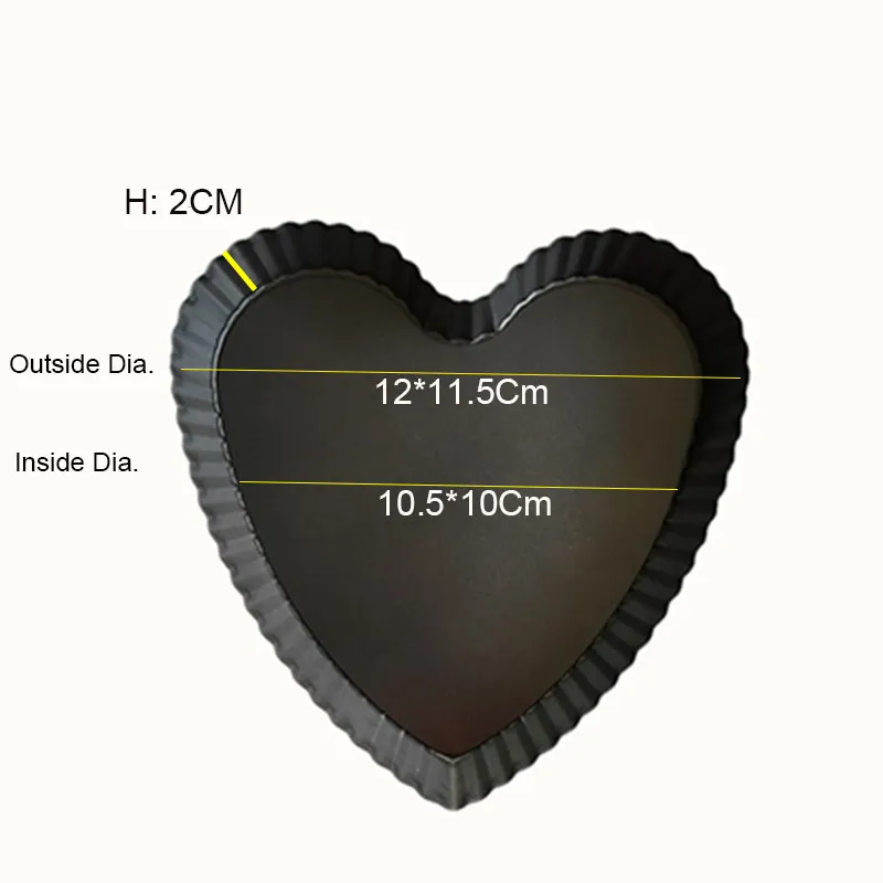 heart shape pie pan3 SIZE