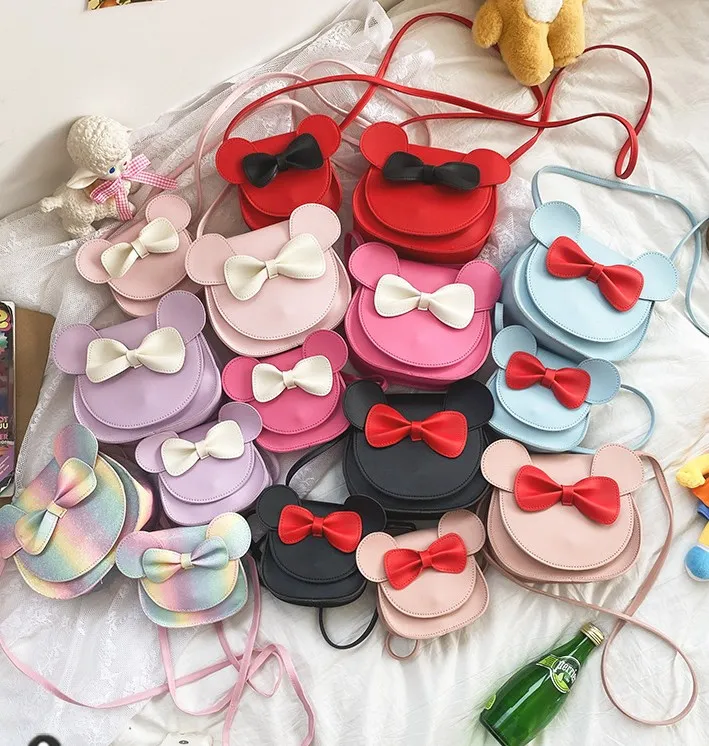 Petite souris Ear Ear Crossbody Browbody, sac à main à l'épaule PU pour les enfants Girls Toddlers Femmes