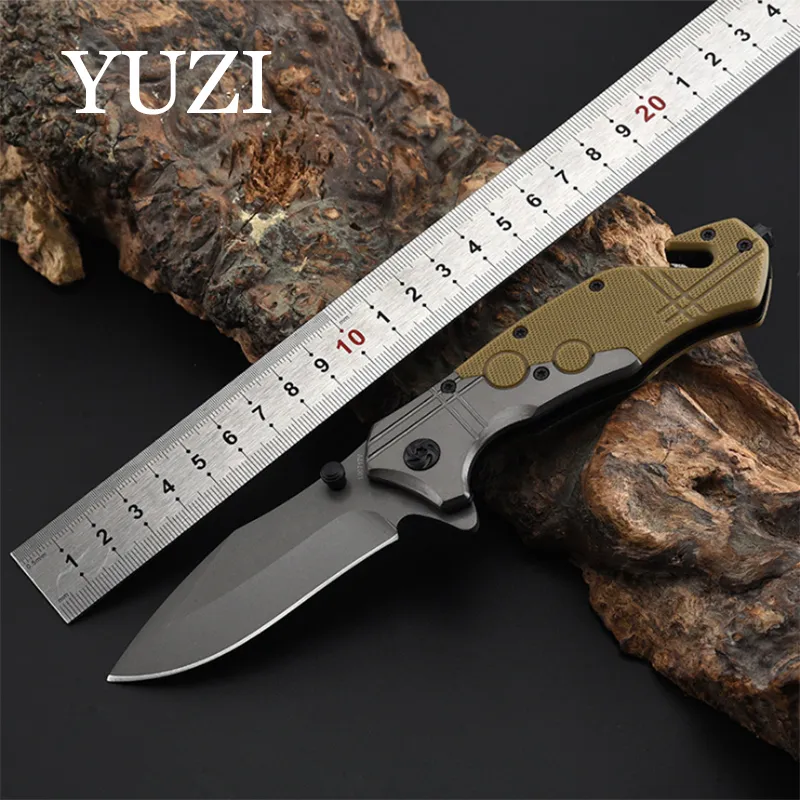 Yuzi Titanium Folding Knives Tactical Camping Hunting Survival Pocket Knives Utility EDC Tools 3CR13MOV 57HRC Aluminiumhandtag