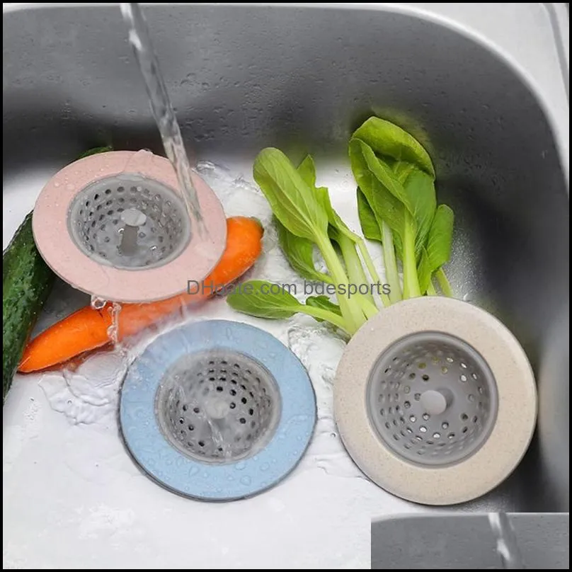 Bath Accessory Set 1Pc Silicone Sink Drain Filter Bathtub Hair Catcher Stopper Trapper Hole Strainer For Bathroom Kitchen Toliet