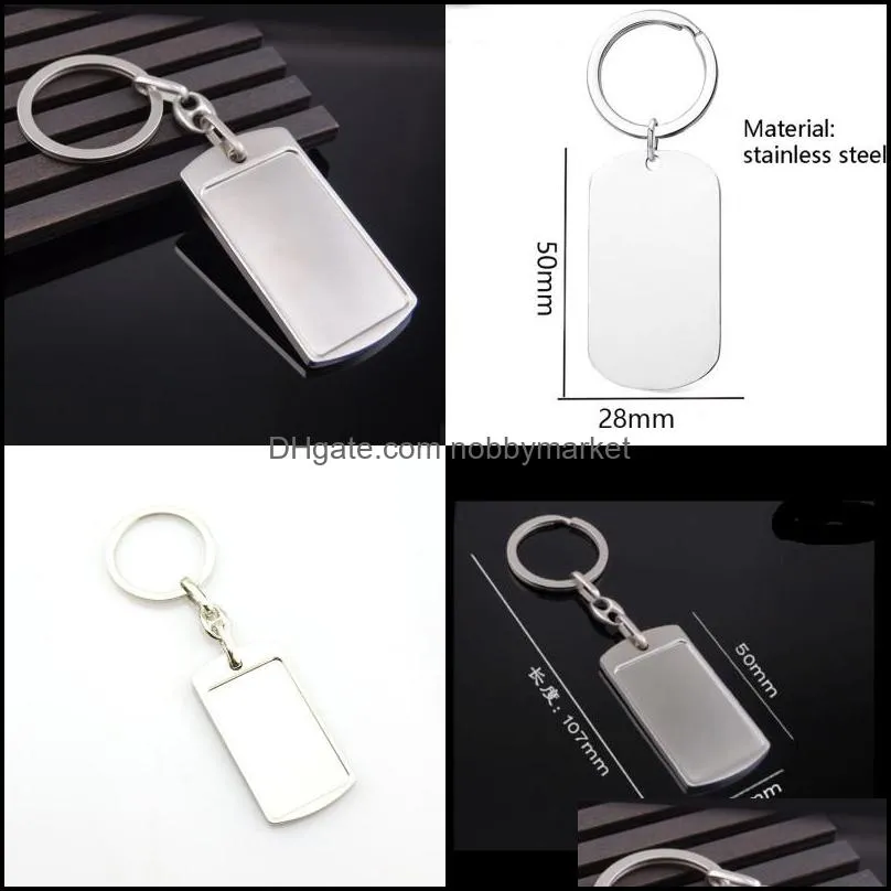 Blank DIY Custom Engraved Personalized Keychain Alloy Lovers Gift Keyring Creative Lovely New Alloy Key Chain Wholesale Jewelry 100 G2