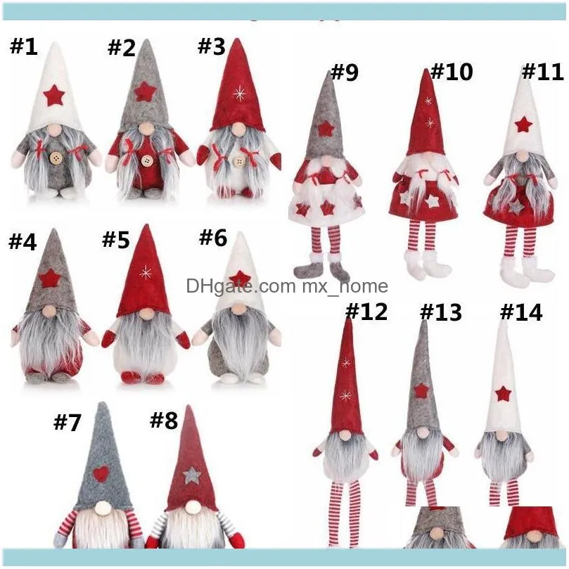 Christmas No Face Dolls Santa Claus Window Decoration Christmas Santa Doll Cartoon Funny Xmas Gifts Christmas Toys Decor CGY487