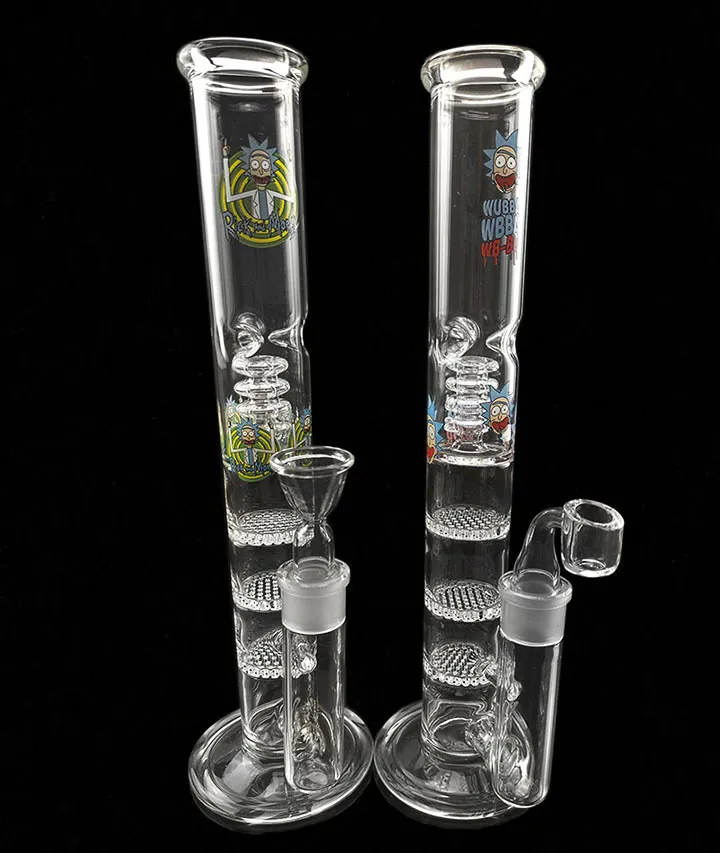 Bongs Triple Percolateur Bong Conduites D'eau Cendrier Cage À Oiseaux Perc Dab Rigs 18.8mm Joint Oil Rig Verre Brûleur À Huile hotglassart boutique vente