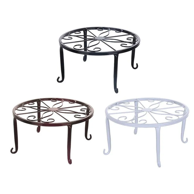 Wrought Iron Potted Flower Stand Balcony Home Decoration Garden Plant Creative Pot Display Planters & Pots