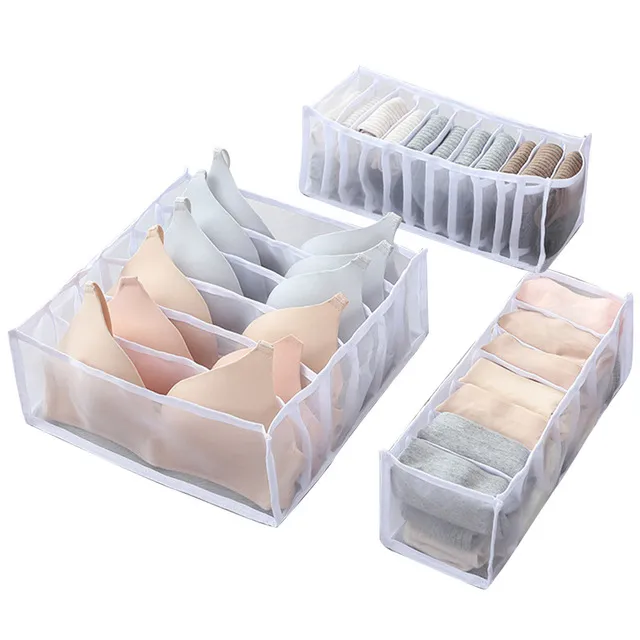 Drawer Storage Box Bra Closet Organizer Underpants Socks Finishing Boxs Foldable 24 Grid Divider Bras Sock Supplies ZWL462