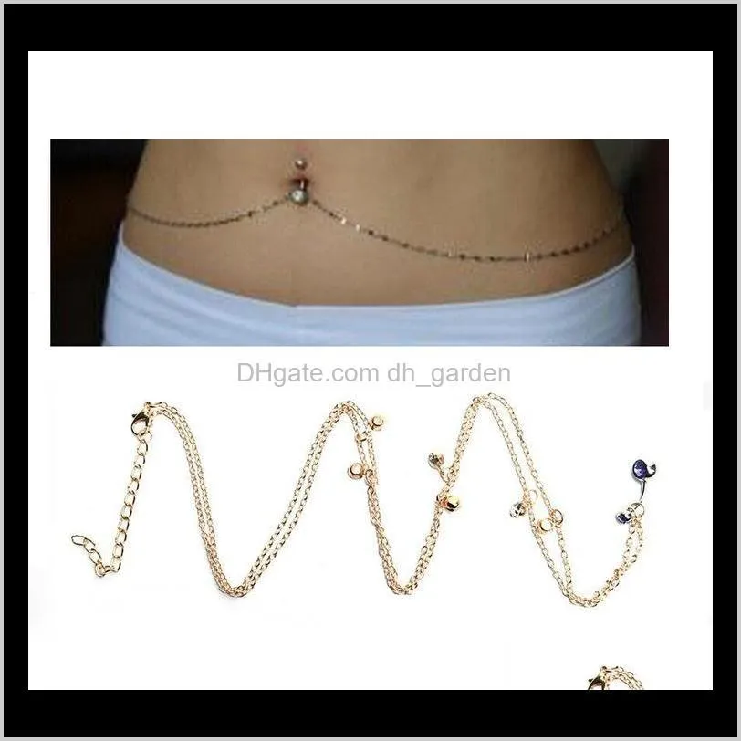 wholesale womens belly chains dangle crystal navel bar rings silverstone belly chains fashion body jewelry piercing