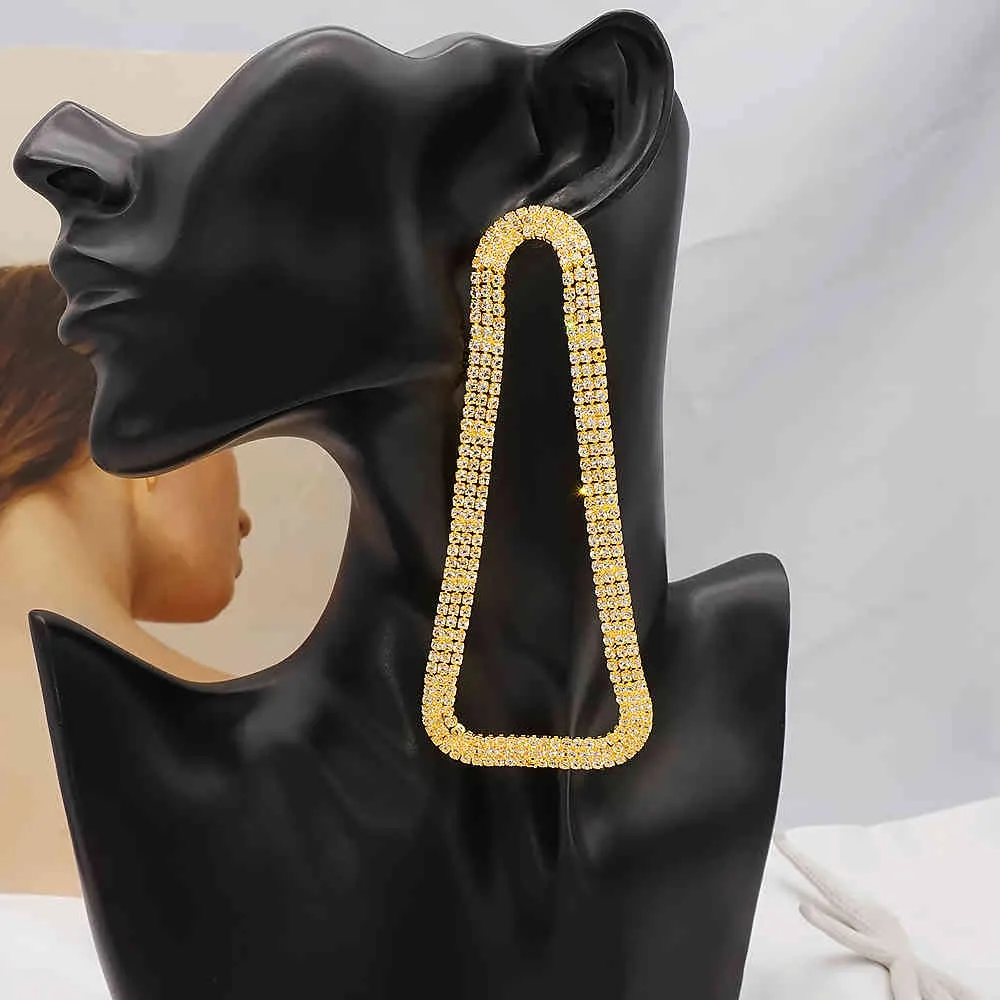 2021 Shiny Colorful Rhinestone Drop Earrings Women Long Tassel Crystal Dangle Earring Weddings Fashion Jewelry Gifts