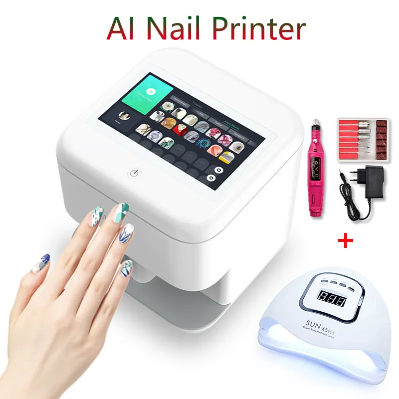 3D Mobile Nail Mini Printer Pattern Digital Nail Art Printer Machine  Portable Mobile Nail Art Printing Machine for Home Or Nail Salon DIY Smart