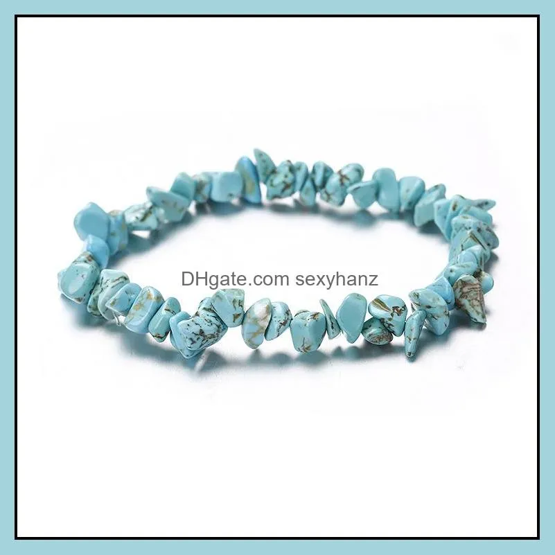 Natural crystal stone bracelet wholesale Strands bracelets beads jewelery hand accessores