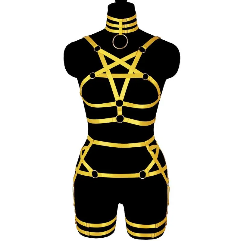 Bondage Rope Pentagonal Harness Toys For Women Dance Costume Bra