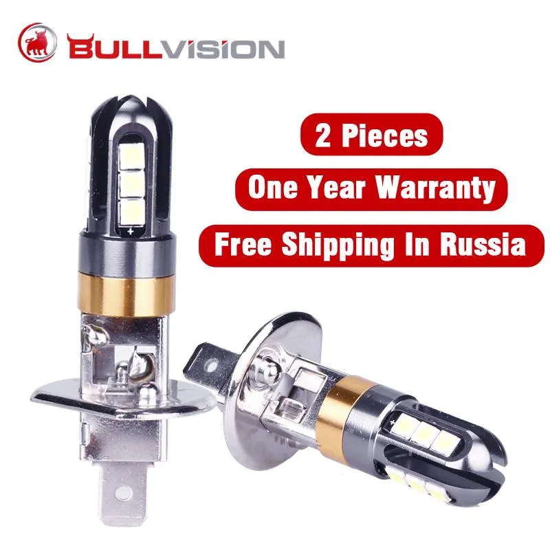 Car Headlights Bullvision 360 Super LED H3 Headlight Bulbs H1 6000K