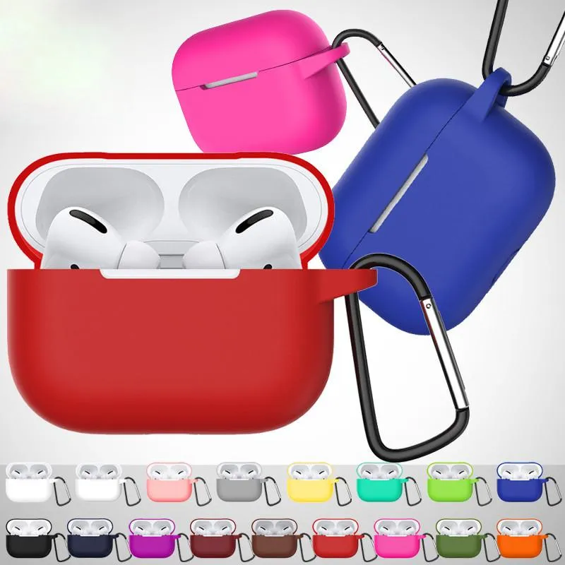 For Airpods 3 Pro Silicone Cases Soft Ultra Thin Protector Air pods 1 2 Cover Earphone Case Anti-drop Earpods Clothing With Hook OPP Package