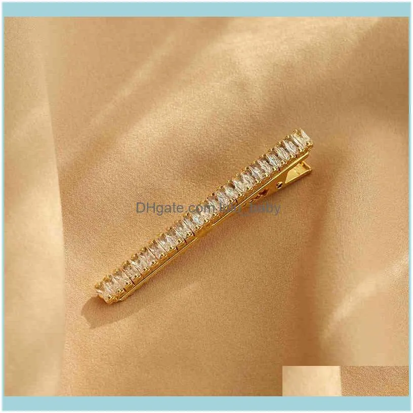 1 Pieces High Quality Shiny Rhinestone Hairpins Cubic Zirconia Hairclips for Women Wedding Jewelry Korean Hair Accessories