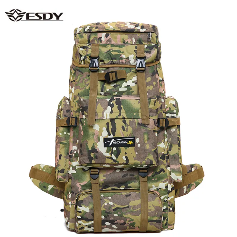 Camping Bag Outdoor Rucksack Tactical Backpack Men Large Hiking Army Travel Sports Trekking Bags 70L